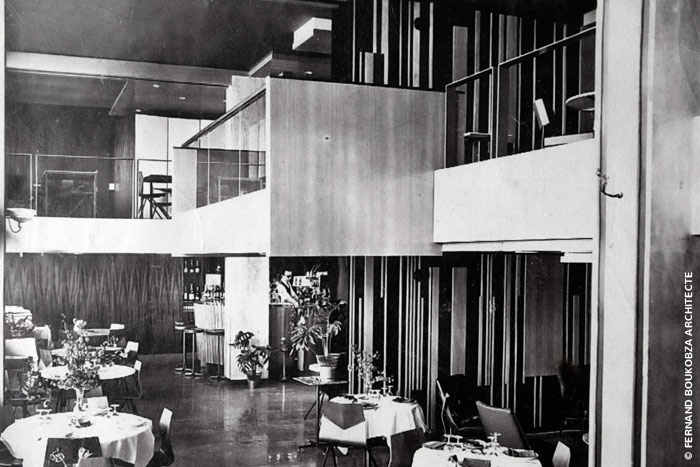 Photo vintage restaurant cité radieuse le corbusier marseille